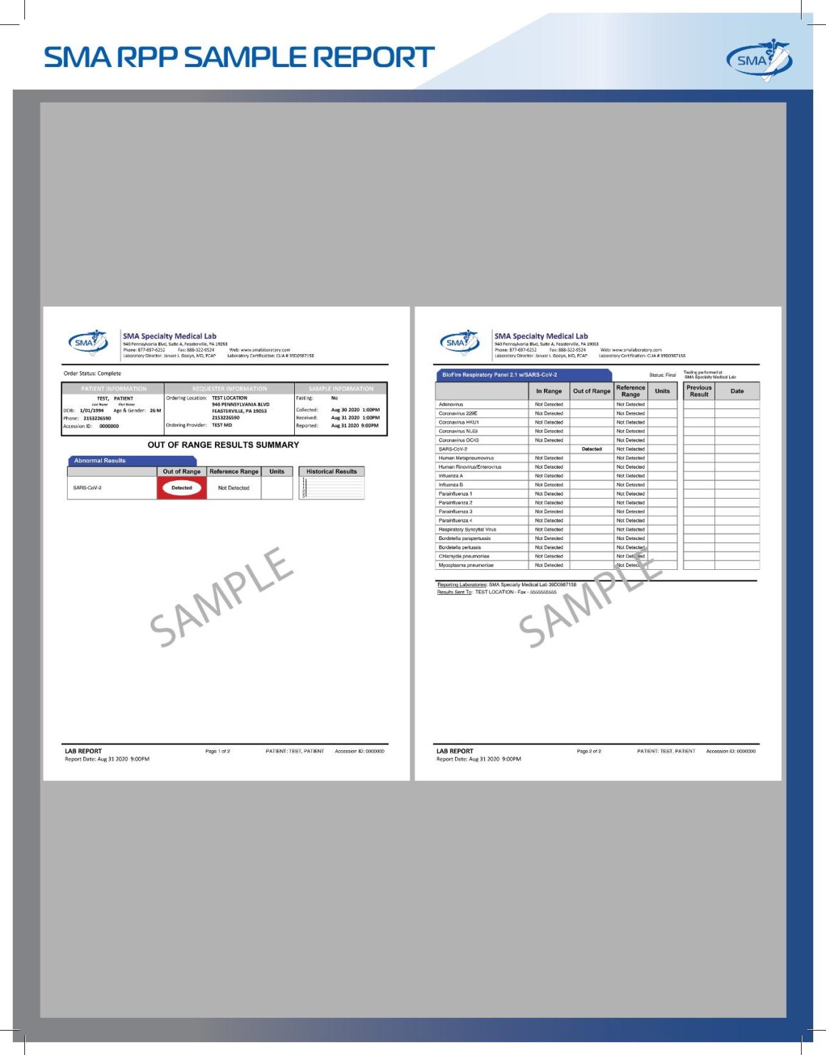 Infectious Disease Testing SMA Medical Laboratory