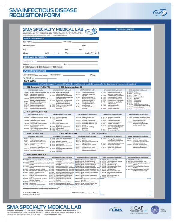 Infectious Disease Testing SMA Medical Laboratory