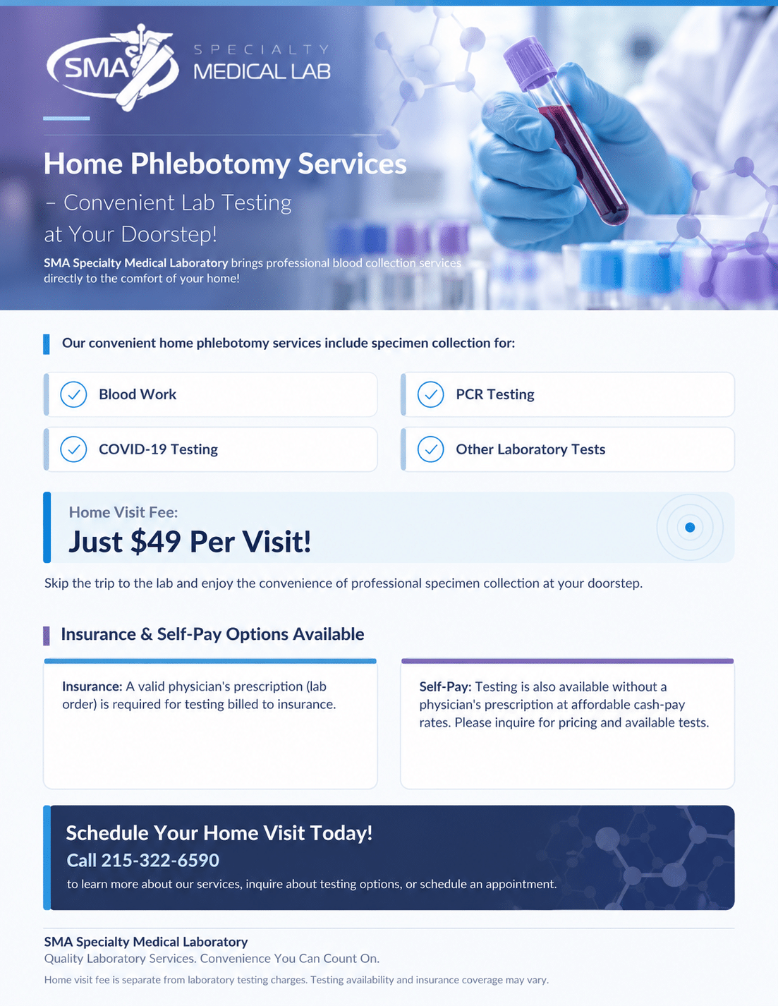 SMA Home Phlebotomy Services